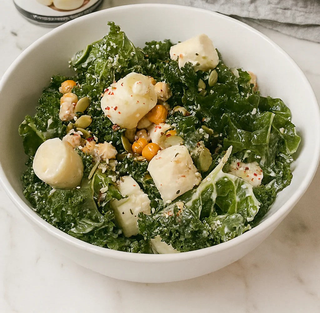 Low Carb Hearts of Palm Caesar Salad