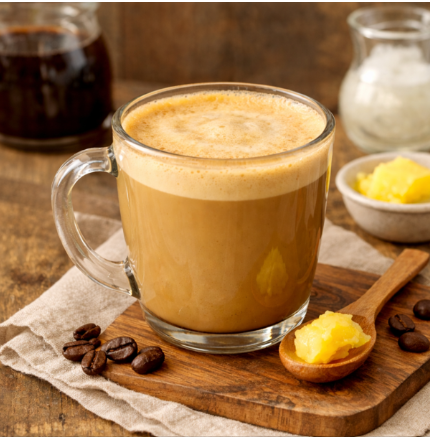 Creamy Bulletproof Coffee with Coco Earth Ghee Butter