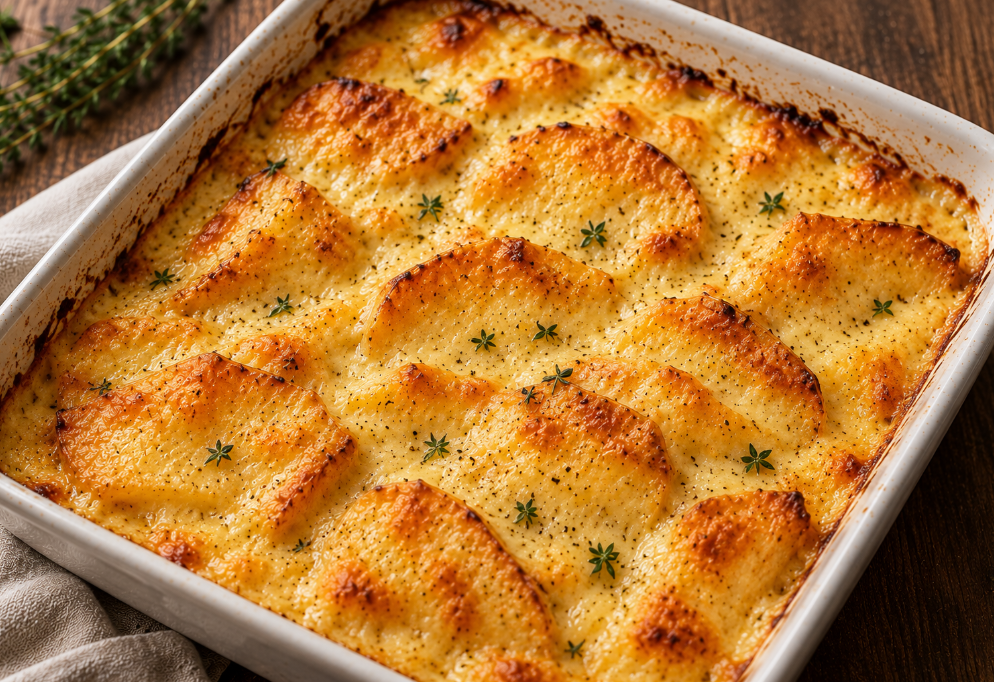 Ghee-Glazed Sweet Potato Gratin