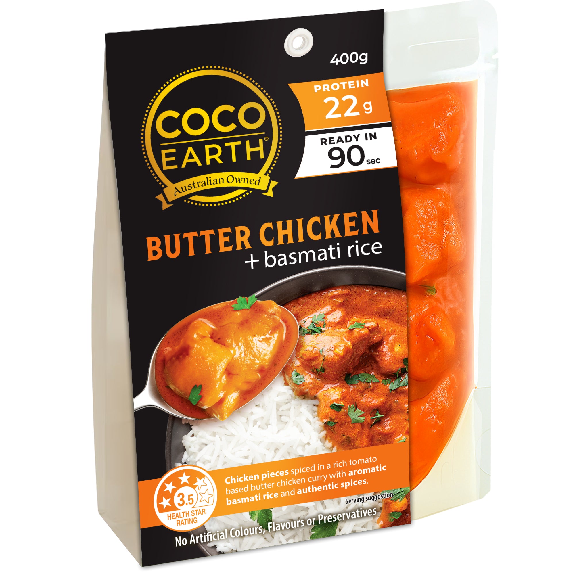 Butter Chicken with Basmati Rice | Ready to Eat 400g Meal