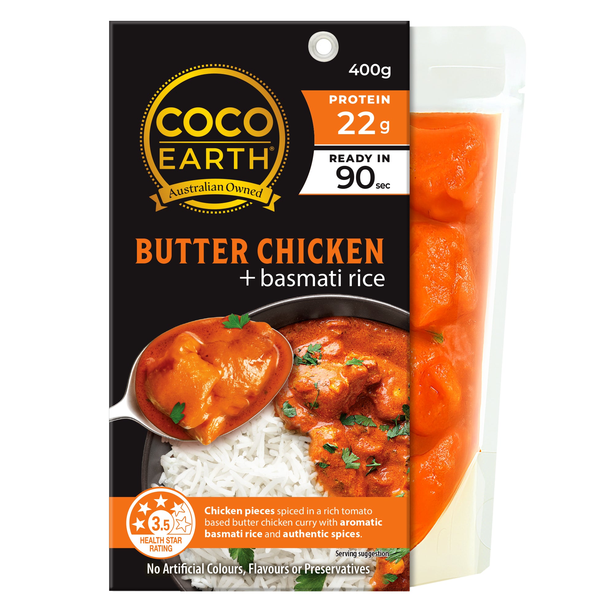 Butter Chicken with Basmati Rice | Ready to Eat 400g Meal