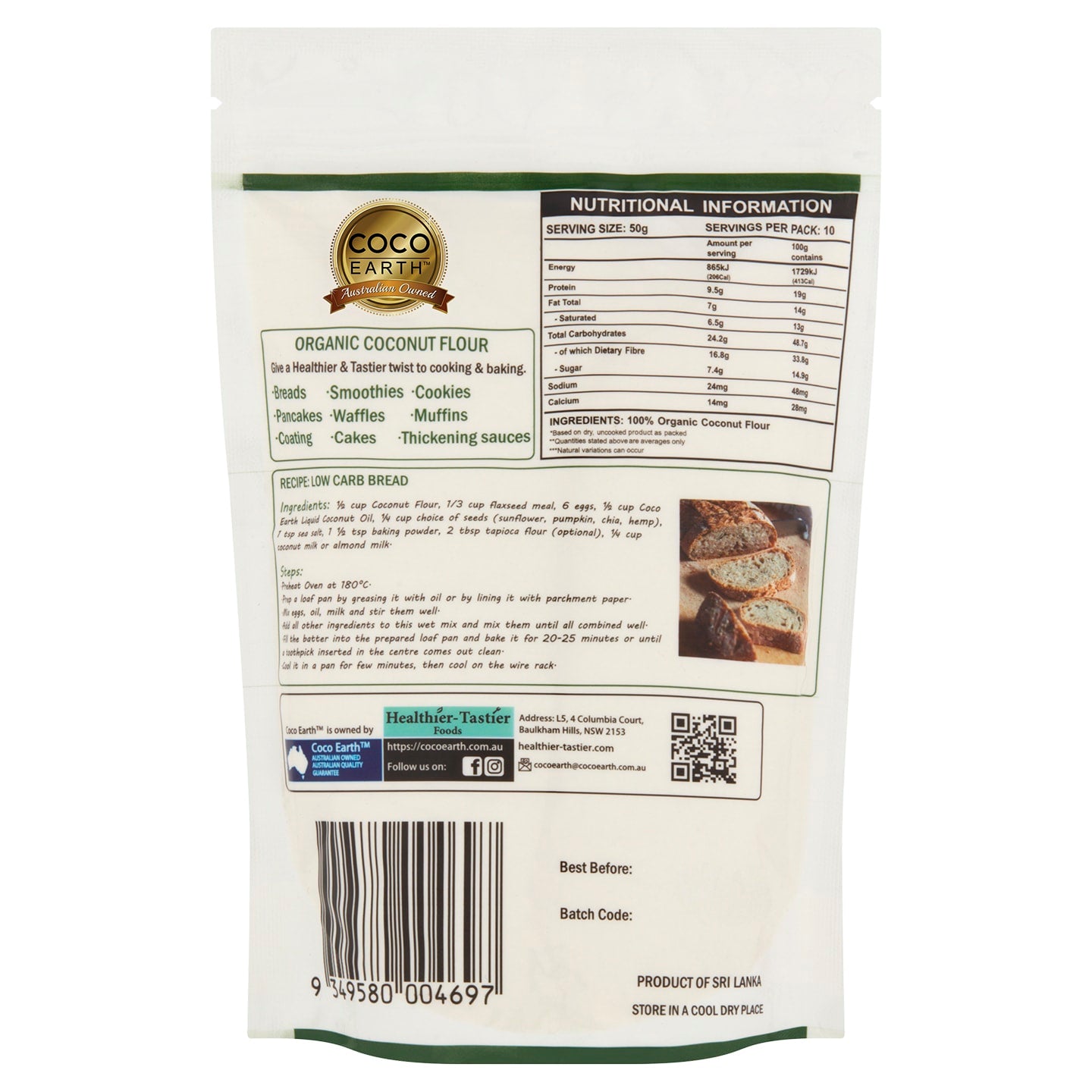 Organic Coconut Flour 500g