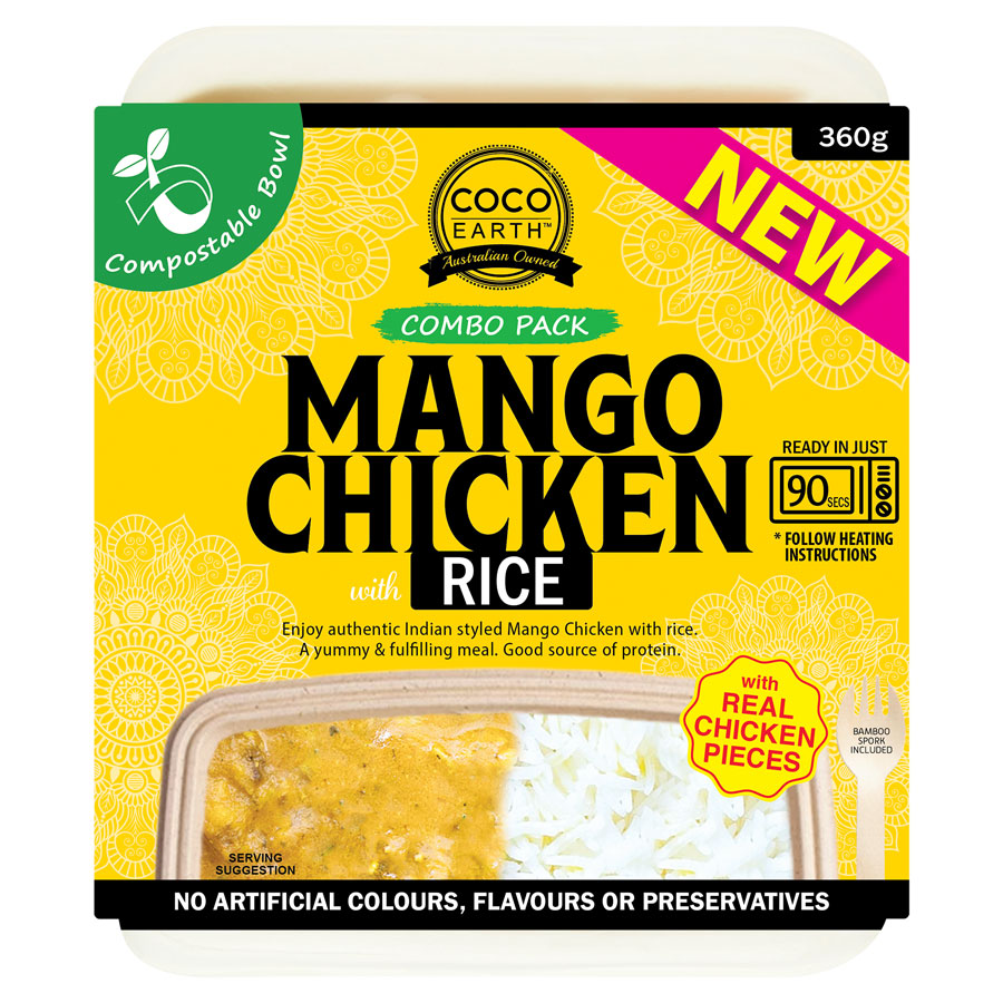 Mango Chicken with Rice 360g (Compostable Bowl)