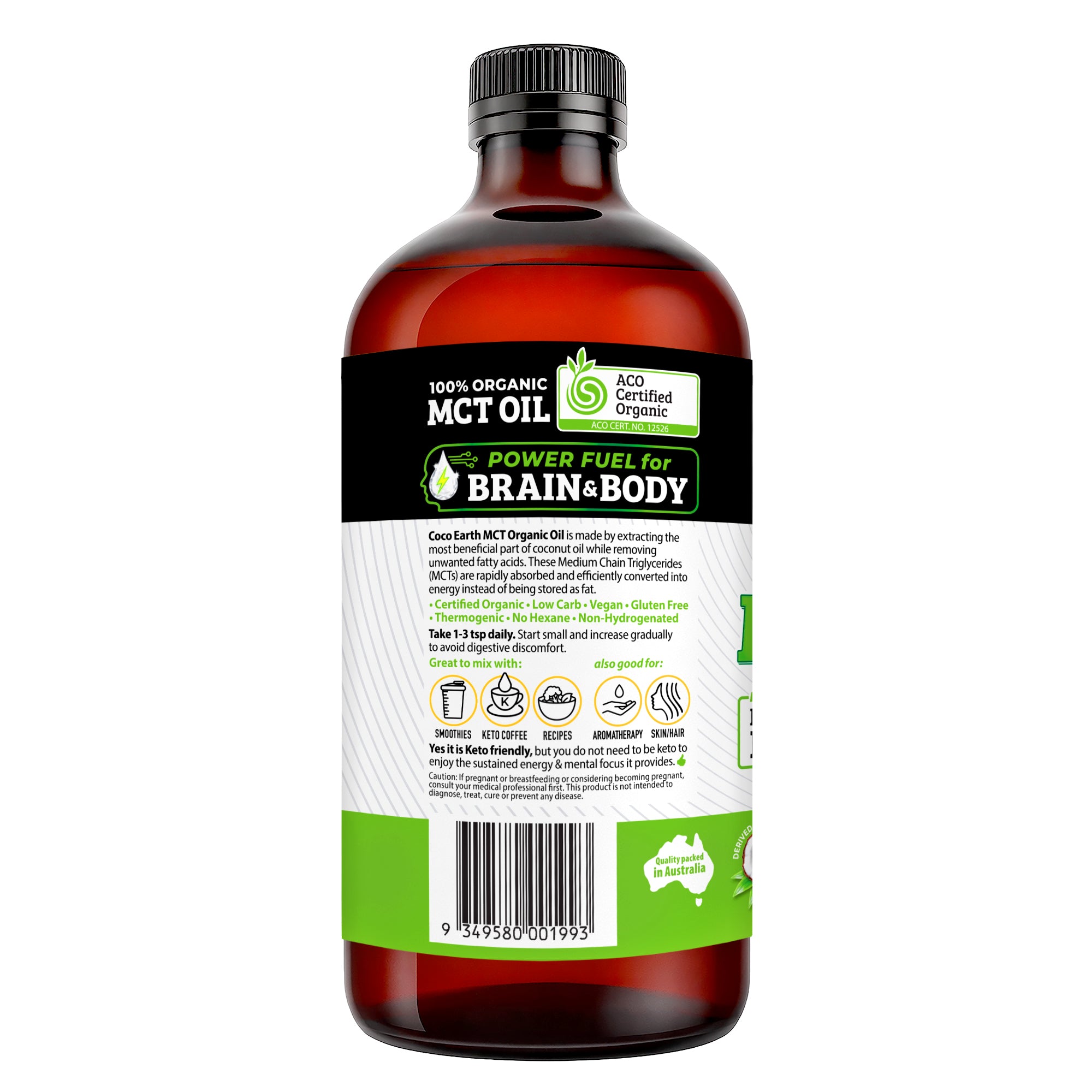 Certified Organic Coconut MCT Oil 1L