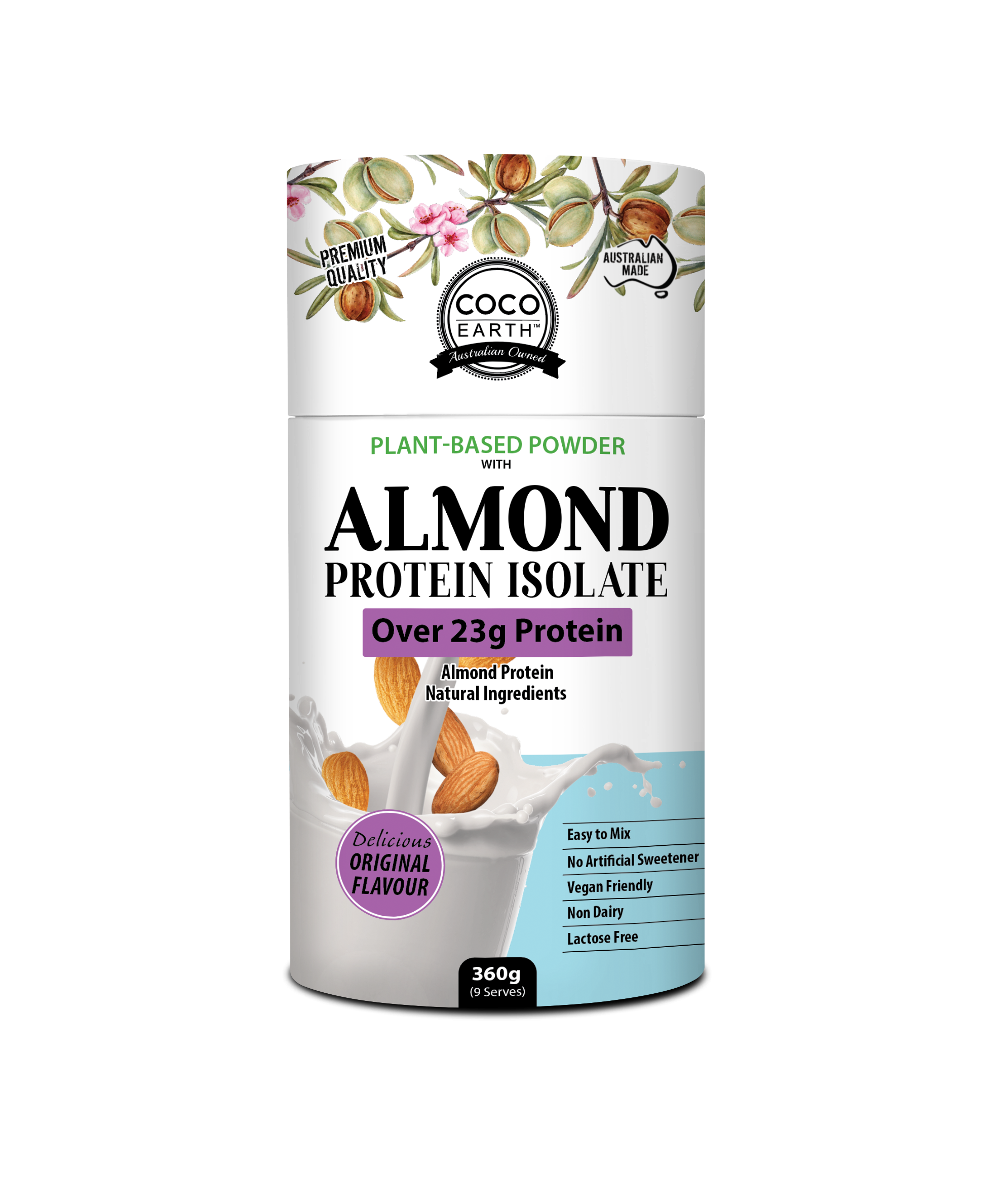 Almond Protein Isolate ORIGINAL Flavour 360g | 9 servings Value Pack