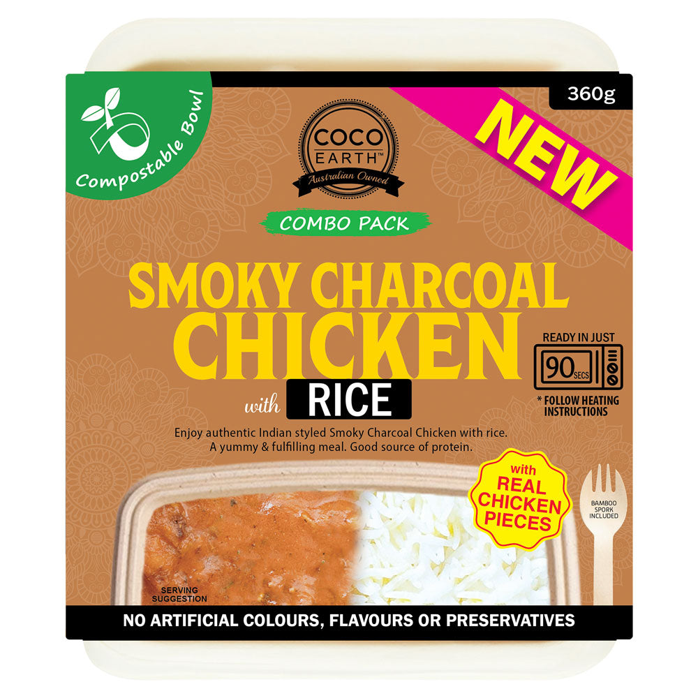 Smoky Charcoal Chicken with Rice 360g (Compostable Bowl)