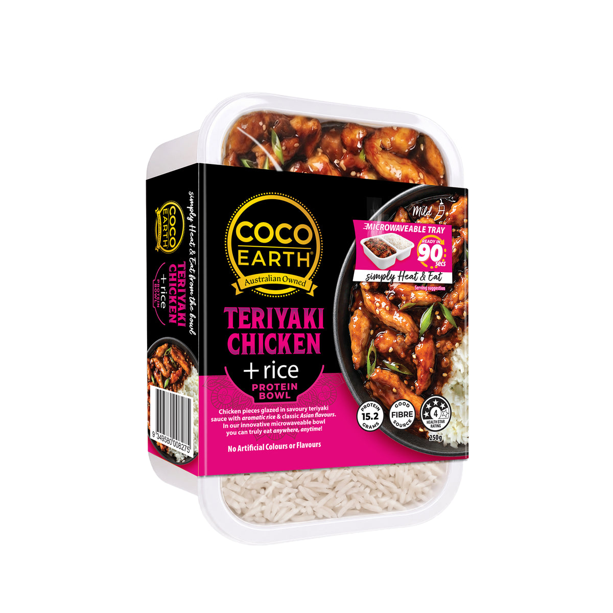 Coco Earth Chicken Teriyaki & Rice 250g | Ready to Eat Meal