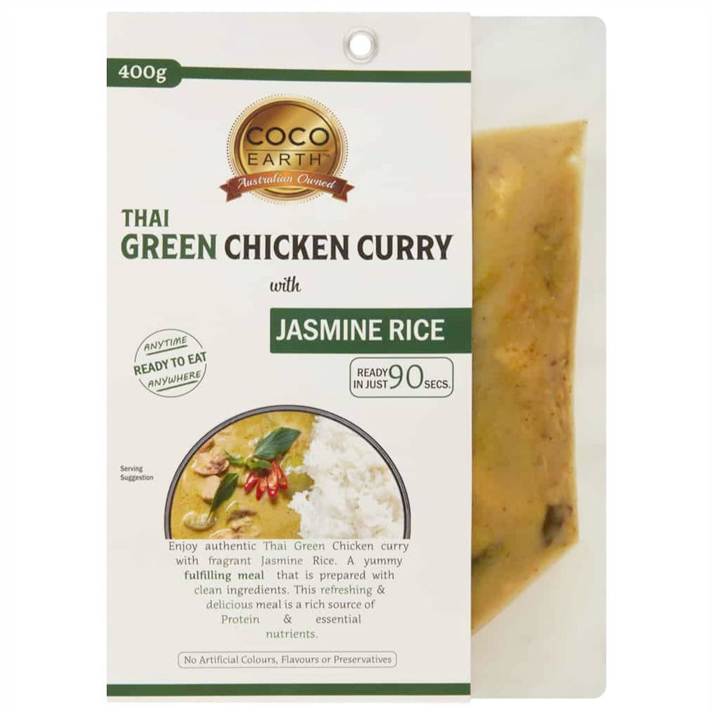 Green Curry Chicken with Jasmine Rice 400g | Gluten free Meal