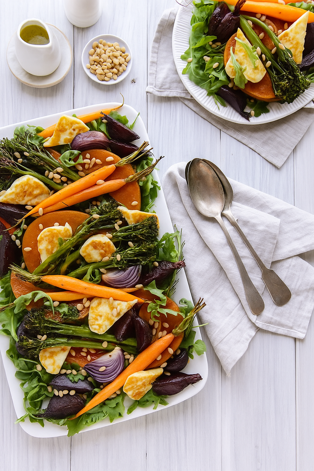 Roasted Vegetable & Haloumi Salad