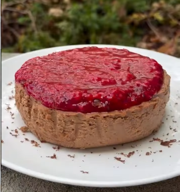 Eggless Baked Yoghurt Chocolate Cheesecake