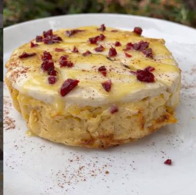 Single-Serve Cranberry White Chocolate Protein Cake