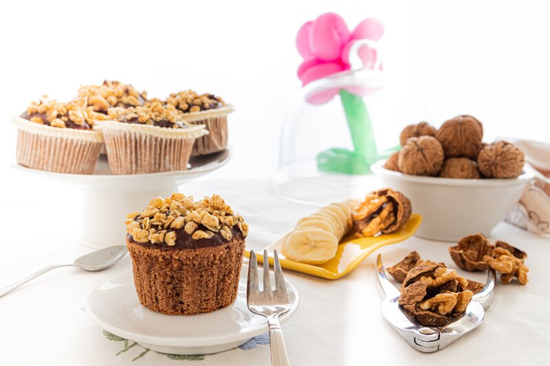 Banana Walnut Coco Earth Muffins