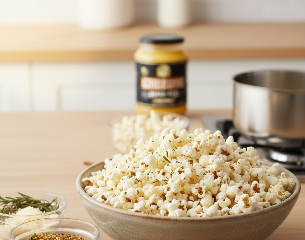 Homemade Popcorn with Coco Earth Ghee Butter