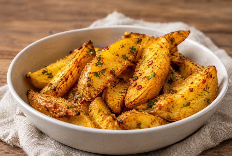 Crispy Potato Wedges Made with Beef Tallow
