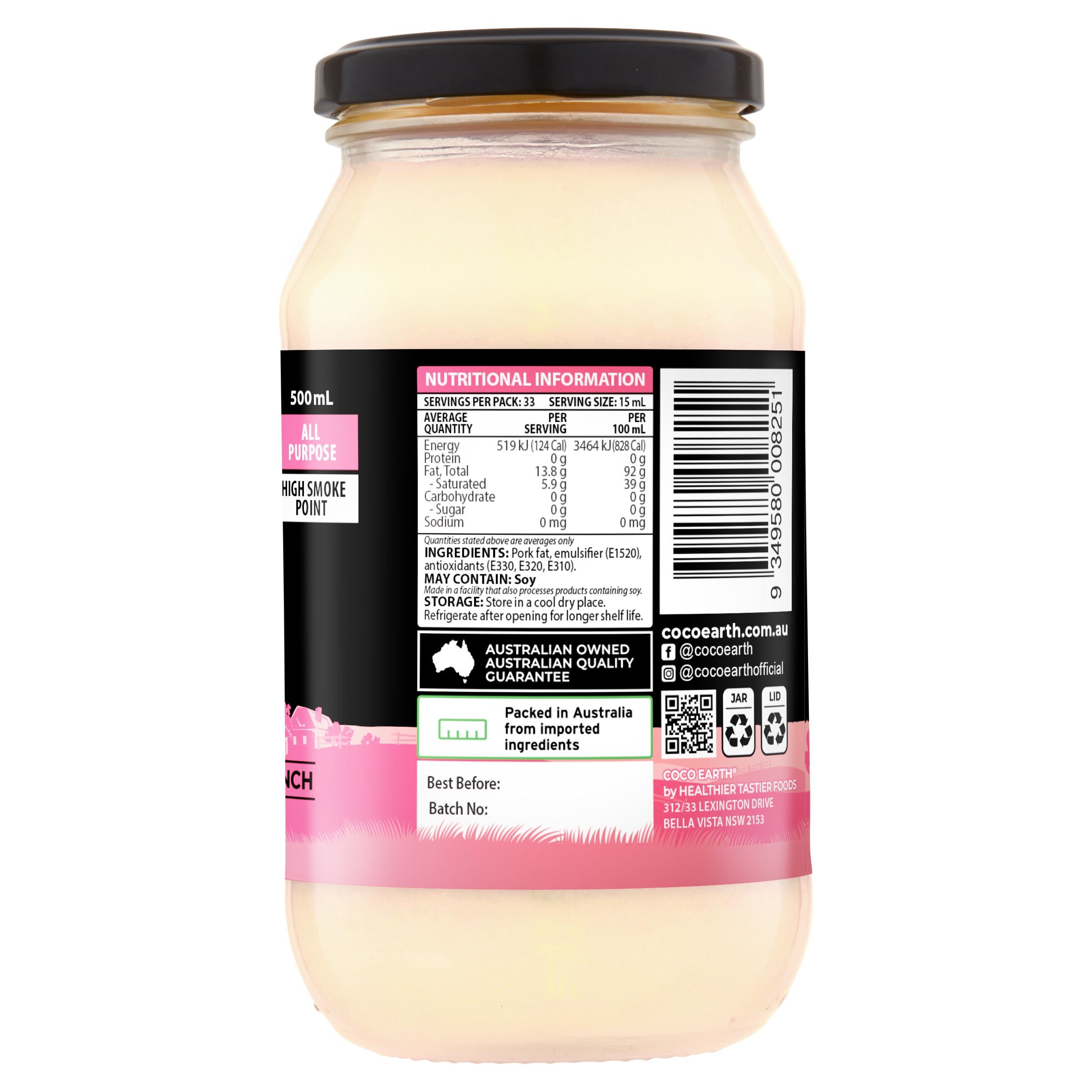 Coco Earth Lard 500g