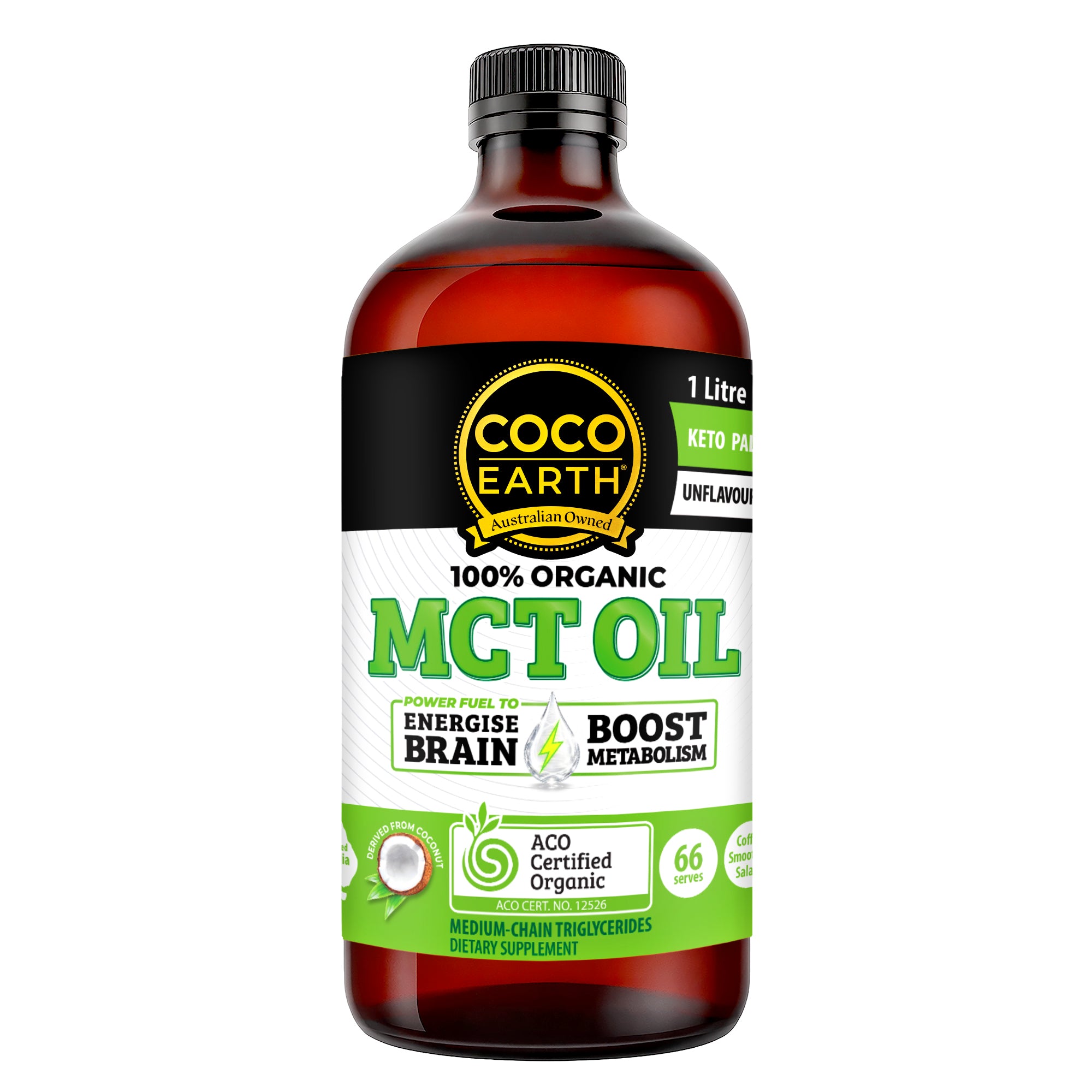 Certified Organic Coconut MCT Oil 1L