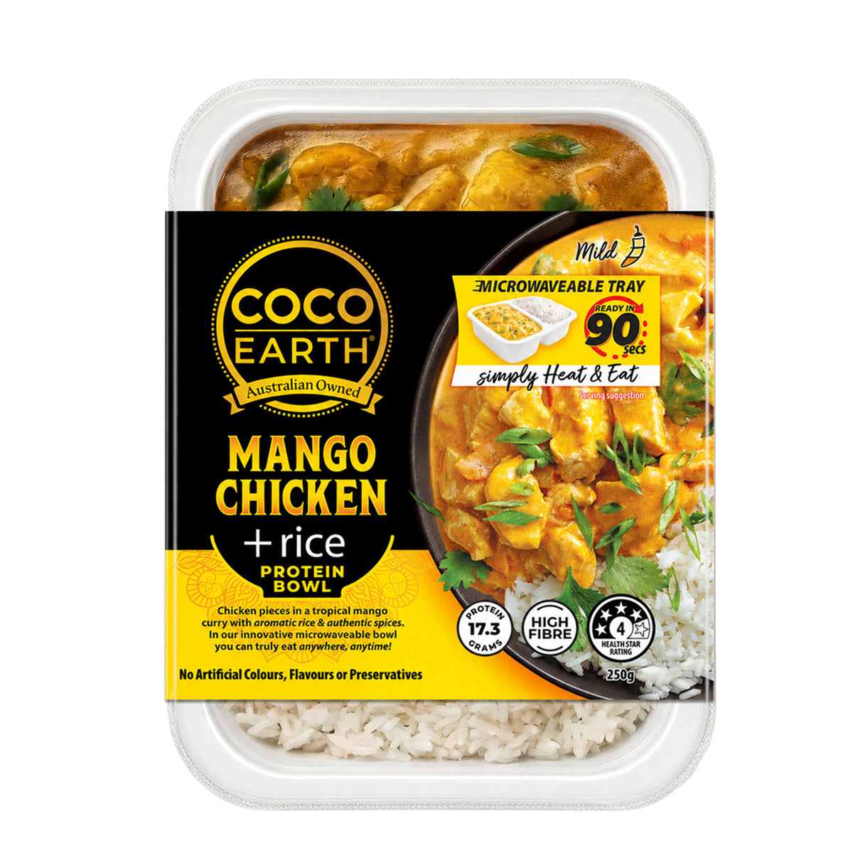 Coco Earth Mango Chicken & Rice 250g | Ready to Eat Meal