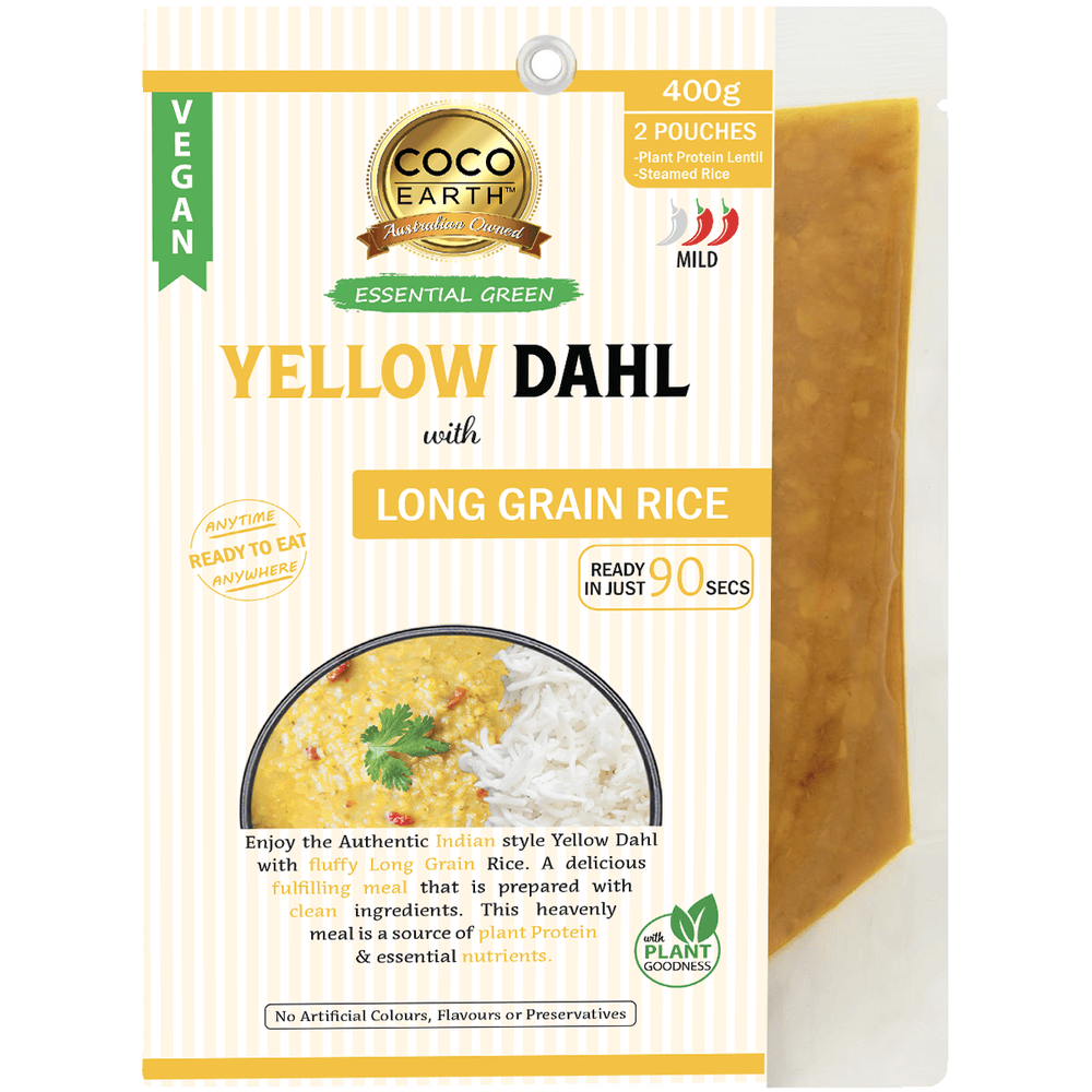Yellow Dahl Lentil with Long Grain Rice 400g | Vegan, Gluten free